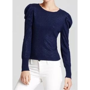 Alice + Olivia • Bettie Rhinestone Puff Shoulder Sweater
